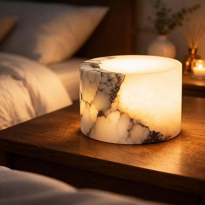 Natural Marble Touch Light Onyx Marble Luxury Table Lamp,Caring Dimmable LED Bedside Lamp with Un... | Amazon (US)