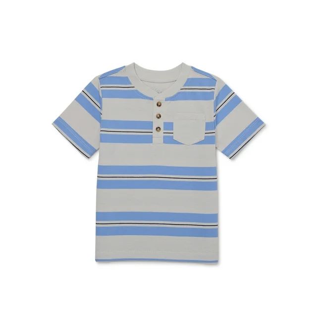 Wonder Nation Toddler Boy Henley Shirt with Short Sleeves, Sizes 12M-5T | Walmart (US)