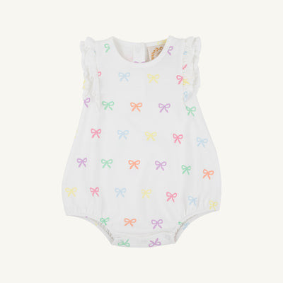 Ruehling Ruffle Bubble - Bitty Bows (Worth Avenue White) | The Beaufort Bonnet Company