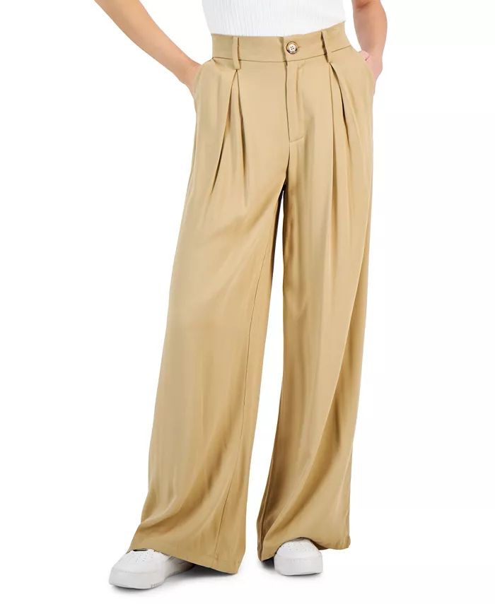 And Now This Women's Pleat-Front Wide-Leg Soft Pants - Macy's | Macy's