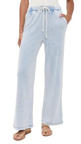 Z SUPPLY Women's Hunter Knit Denim Pants, Washed Indigo, Blue, S | Amazon (US)