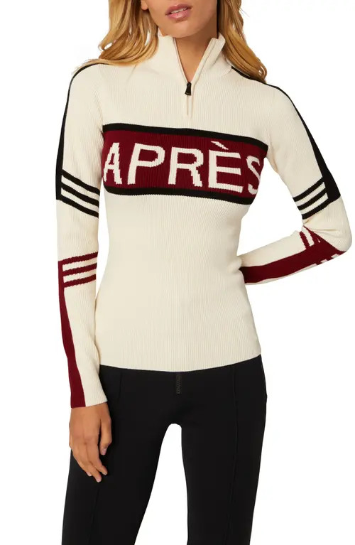 Alp N Rock Kate Mock Neck Half Zip Sweater in Ivory at Nordstrom, Size Large | Nordstrom