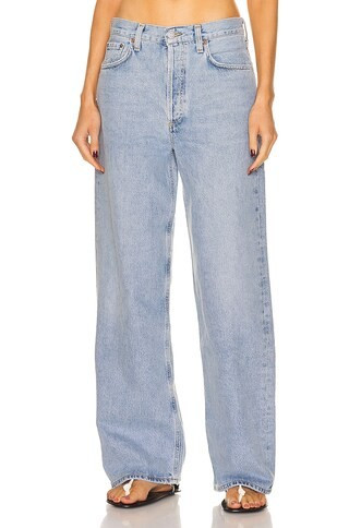AGOLDE Low Slung Baggy Jeans in Denim-Light | FWRD 