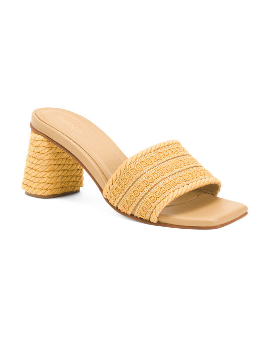 Handmade In Colombia Penn Boho Texture Band With Block Heel Sandals | TJ Maxx