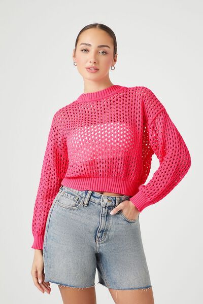 Cropped Crochet Sweater | Forever 21