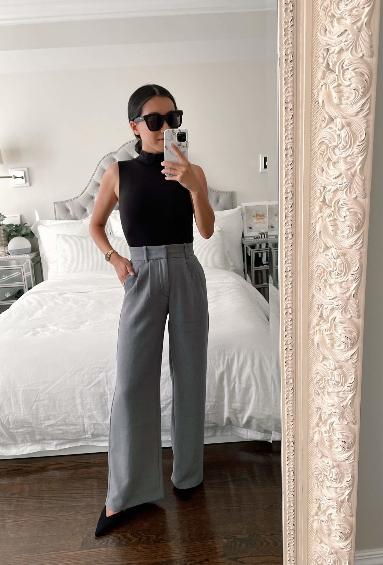 Petite Heart Sequin Wide Leg Pants curated on LTK