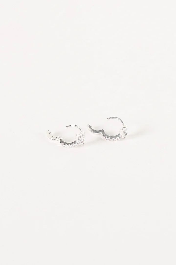 Jacque Huggie Earring - Silver | Petal & Pup (US)
