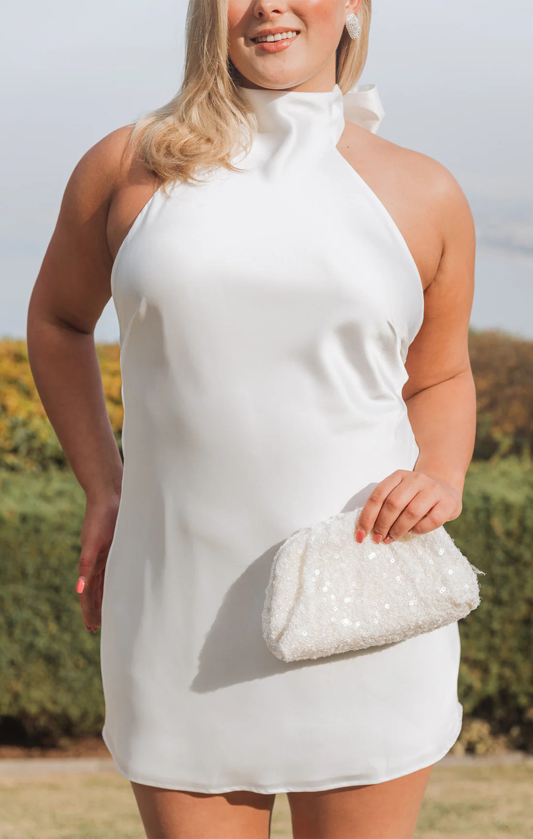 Lisa Mini Dress ~ Ivory Luxe Satin | Show Me Your Mumu