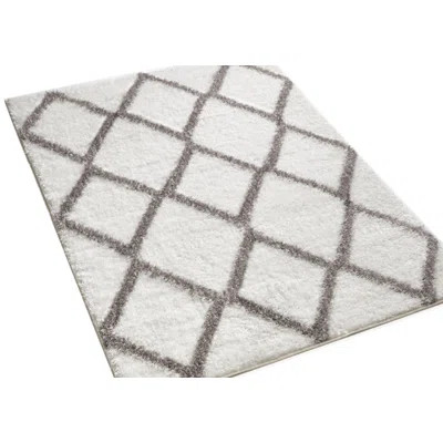 Puentes Moroccan White Area Rug | Wayfair North America
