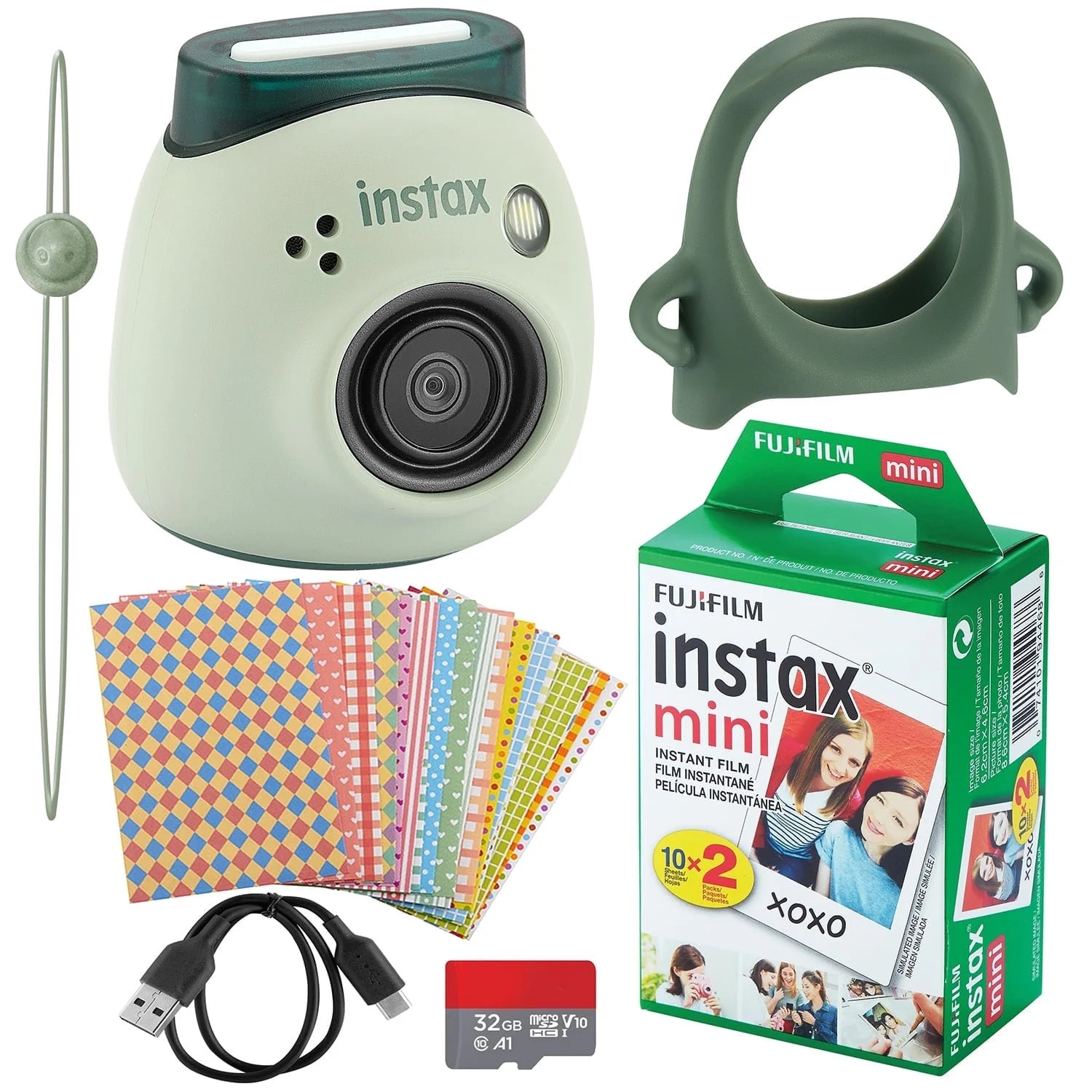 Fujifilm Instax Pal Digital Camera 20 Fujifilm Mini Films Decorative Stickers Grip for Camera wit... | Walmart (US)