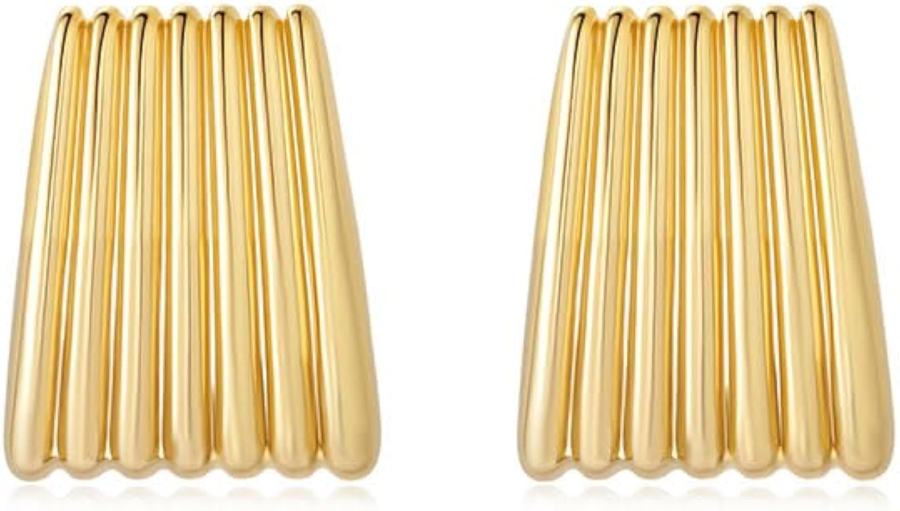 Gold Chunky Statement Earrings for Women, Trendy 14K Gold Plated Square Geometric Vintage Drop Da... | Amazon (US)