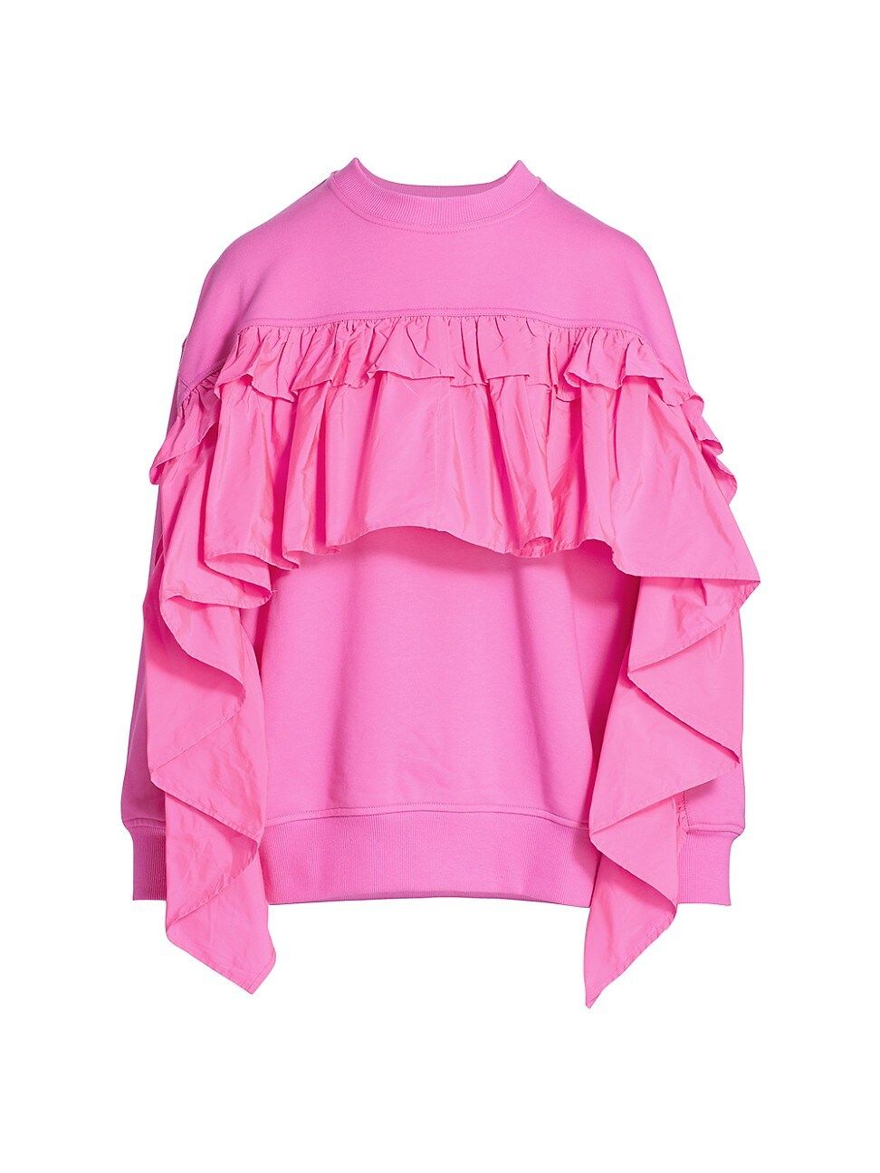 Taffeta Ruffle Sweatshirt | Saks Fifth Avenue