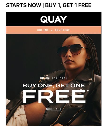 Quay Australia sunglasses bogo free sale 

#LTKSaleAlert #LTKSeasonal #LTKFindsUnder100