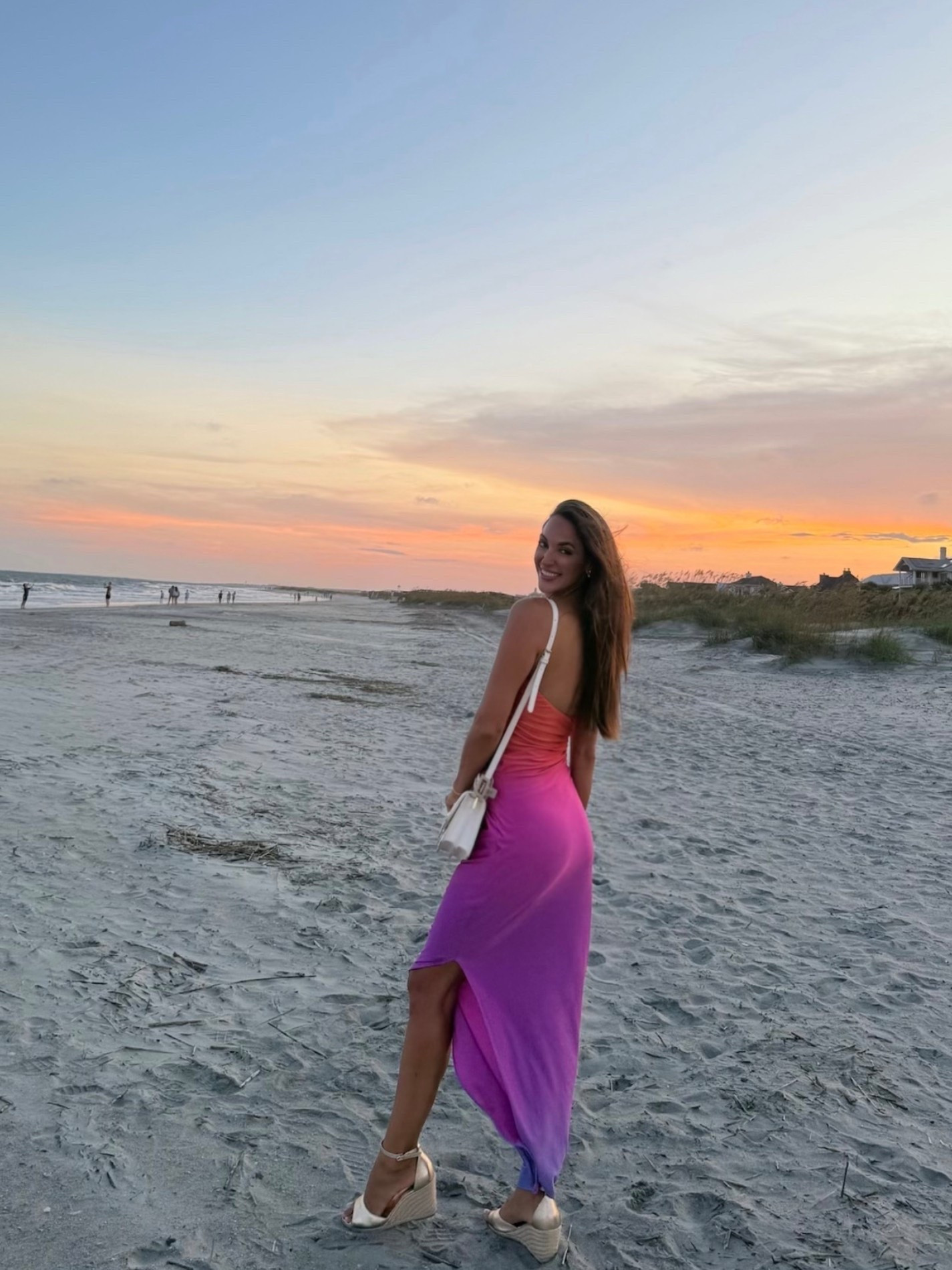 Sunset Ombre dress with cutouts, perfect for a beach vacation 🏝️ 