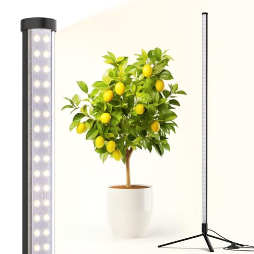 Barrina Vertical Grow Light T10, 42W 5000K, Full Spectrum LED Plant Light for Indoor,Standing Wide Coverage, 4FT Height with On/Off Switch and Tripod Floor Stand | Amazon (US)