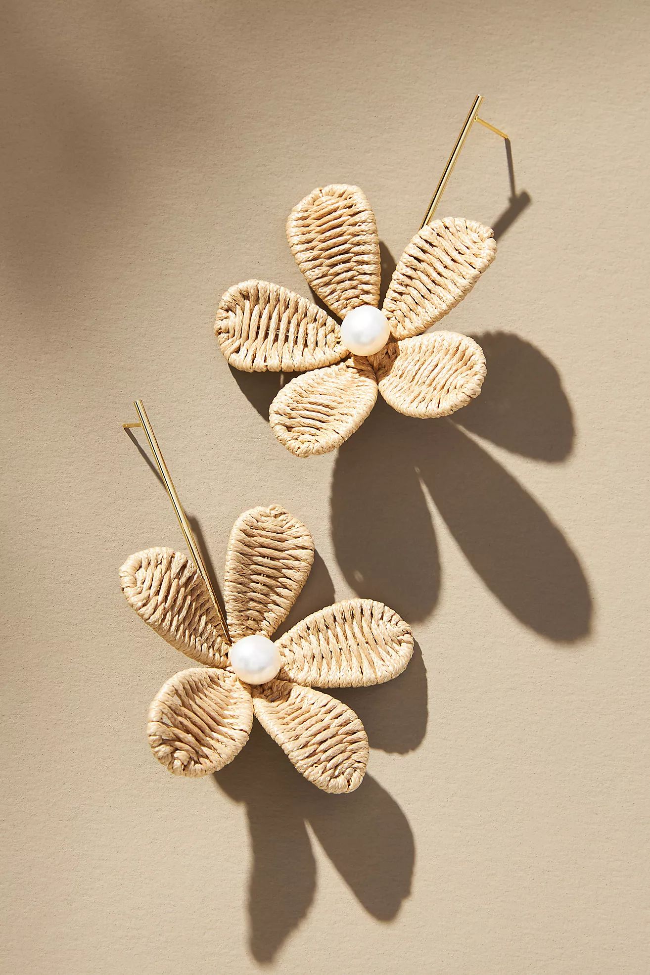 Raffia Flower Earrings | Anthropologie (US)