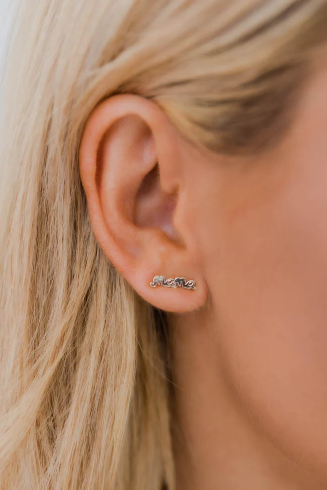 Neverending Time Gold Mama Earrings | Pink Lily