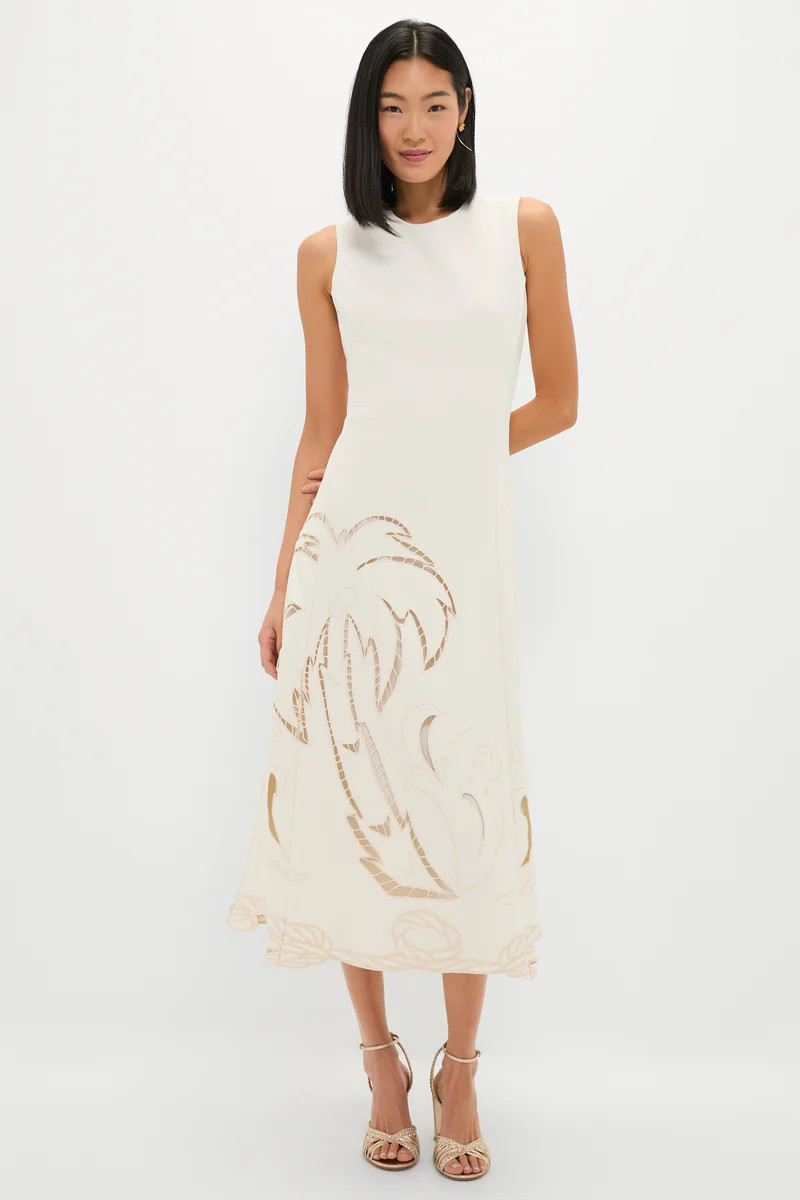 Vanilla Cleo Applique Sleeveless Midi Dress | Tuckernuck (US)