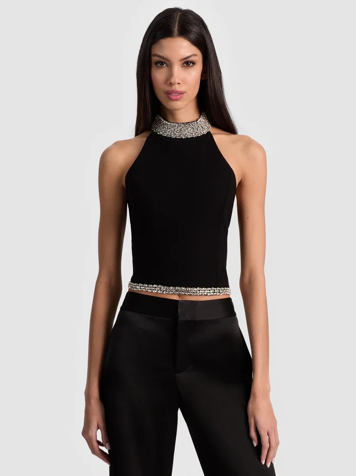 GATZ EMBELLISHED TOP | Alice + Olivia