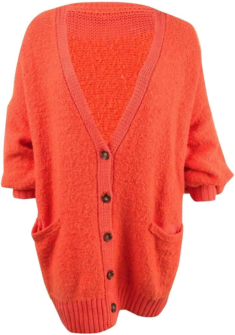 Free People Womens Button-Down Bishop Sleeve Cardigan Sweater | Amazon (US)