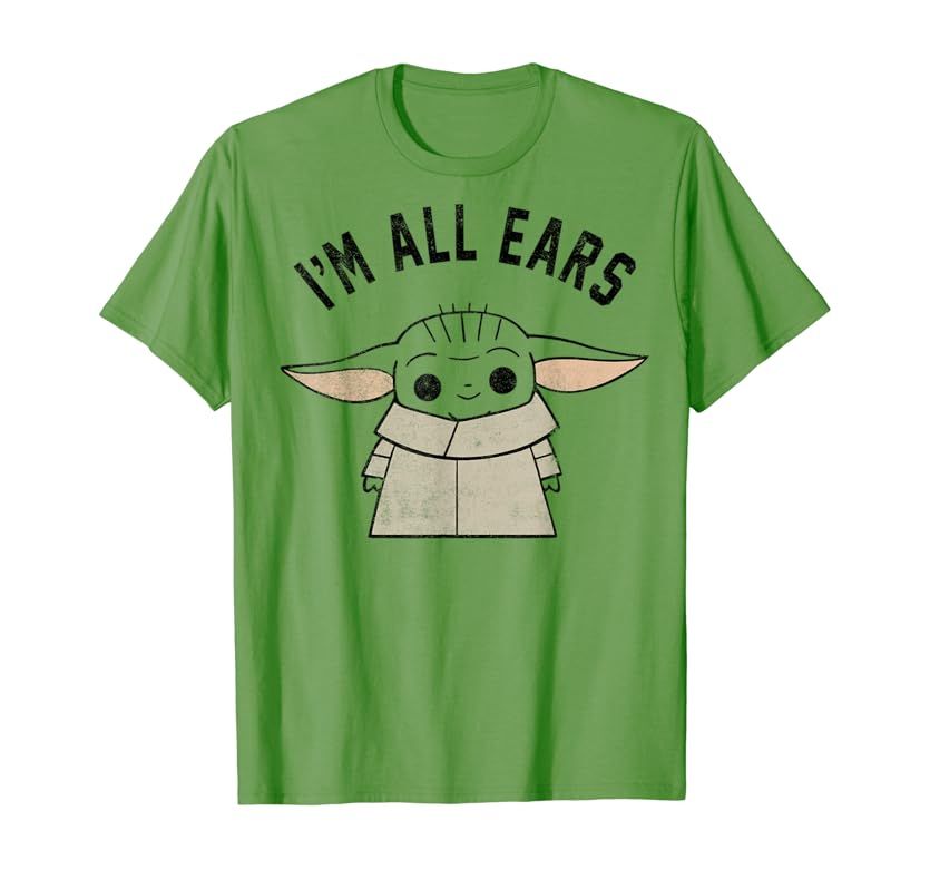 Star Wars The Mandalorian The Child I'm All Ears Outline T-Shirt | Amazon (US)