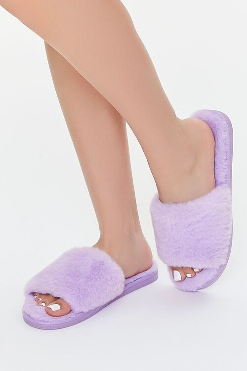 Plush Open-Toe Slippers | Forever 21 (US)
