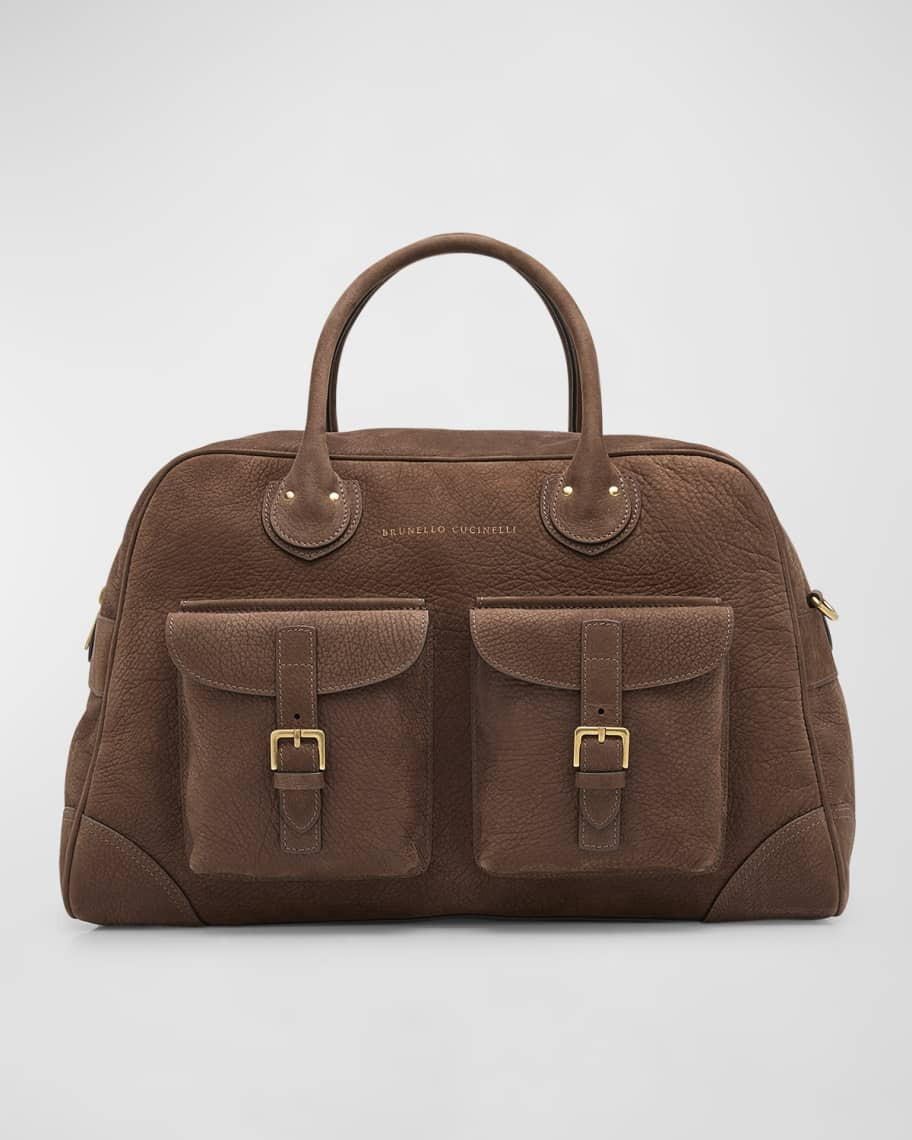 Brunello Cucinelli Men's Calfskin Duffel Bag | Neiman Marcus