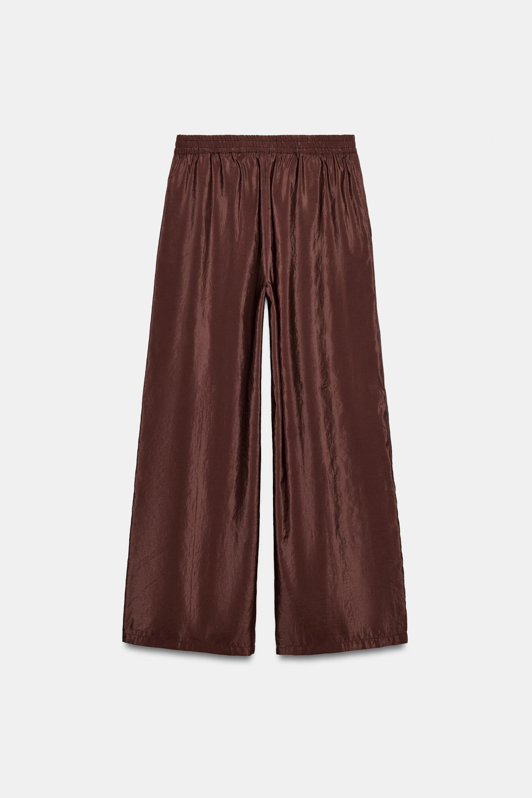SATIN TROUSERS WITH ELASTICATED WAIST | Zara AU