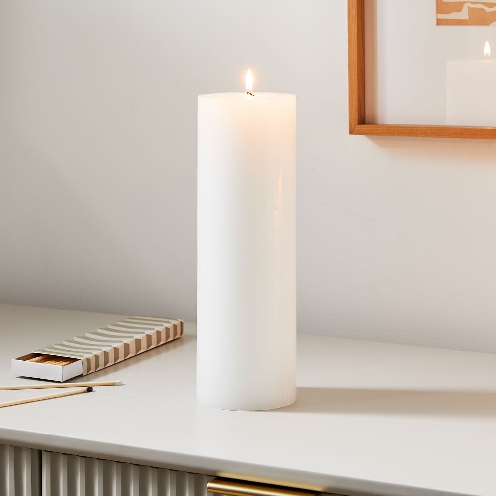 Unscented Wax Pillar Candle | West Elm (US)