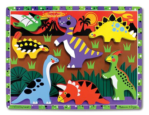 Melissa & Doug Dinosaur Wooden Chunky Puzzle (7 pcs) | Walmart (US)