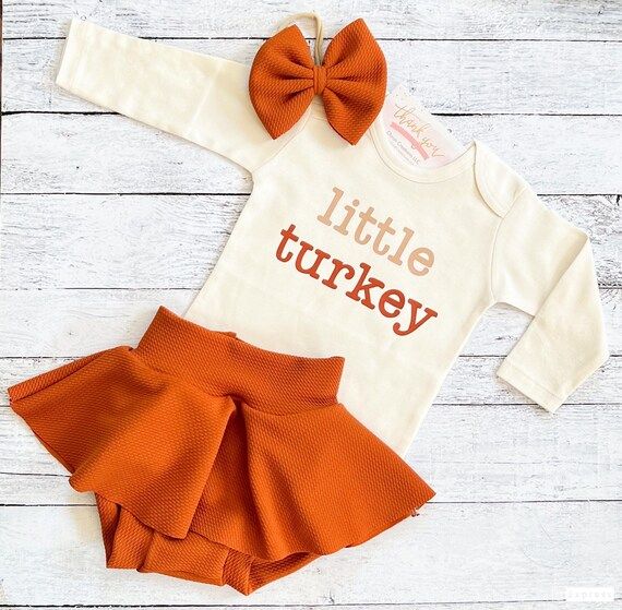 Thanksgiving Outfit Girl Little Turkey Fall Outfit Baby Girl - Etsy | Etsy (US)