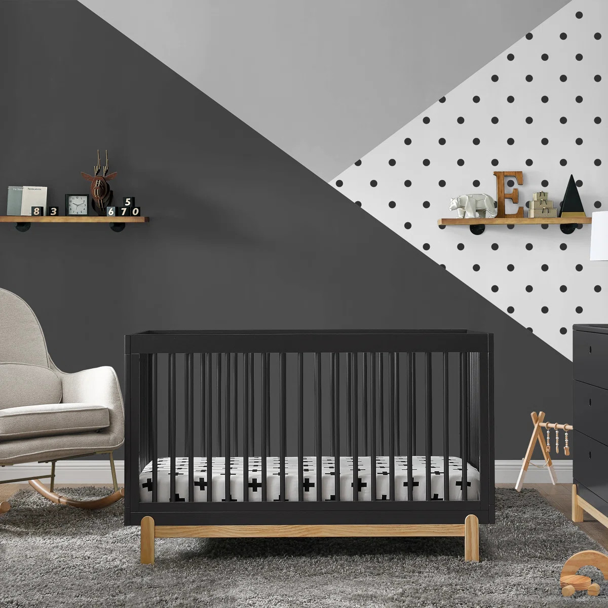 The stylish two-toned poppy 4-in-1 convertible baby crib by Delta Children will be the centerpiec... | Wayfair North America
