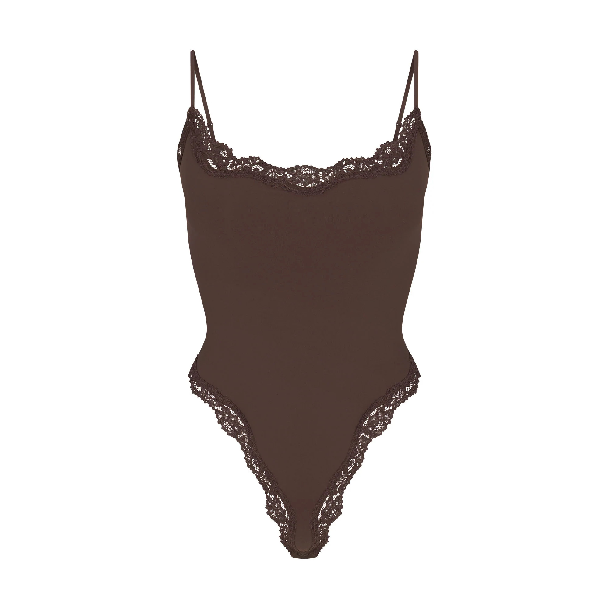FITS EVERYBODY LACE CAMI BODYSUIT | ESPRESSO | SKIMS | SKIMS (US)