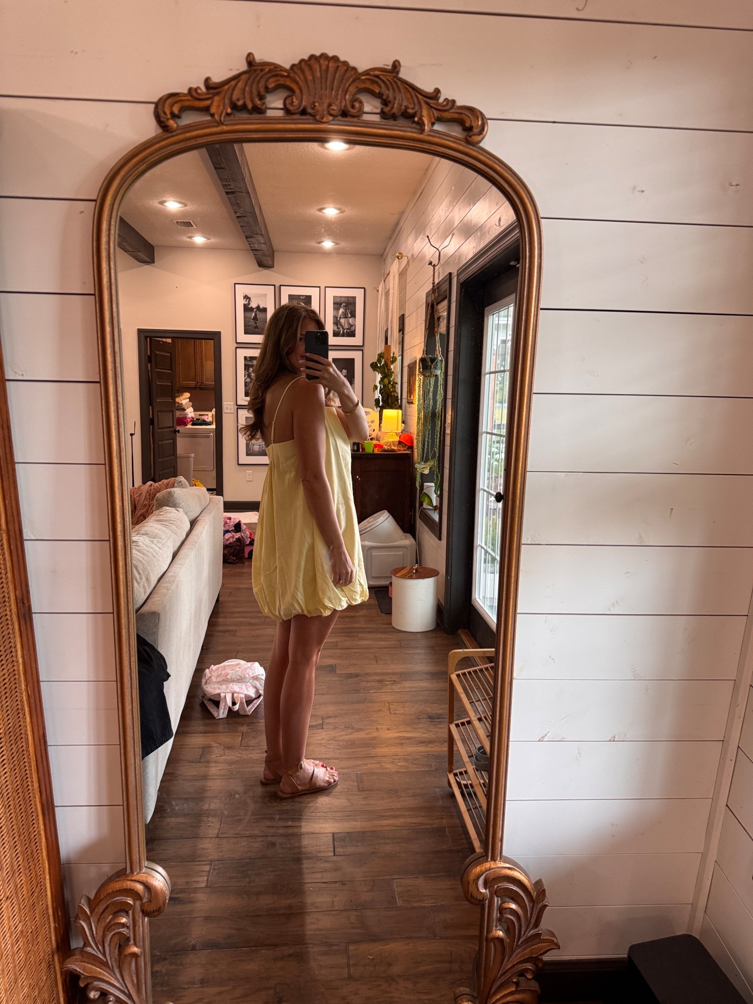 Wearing a large in the dress!