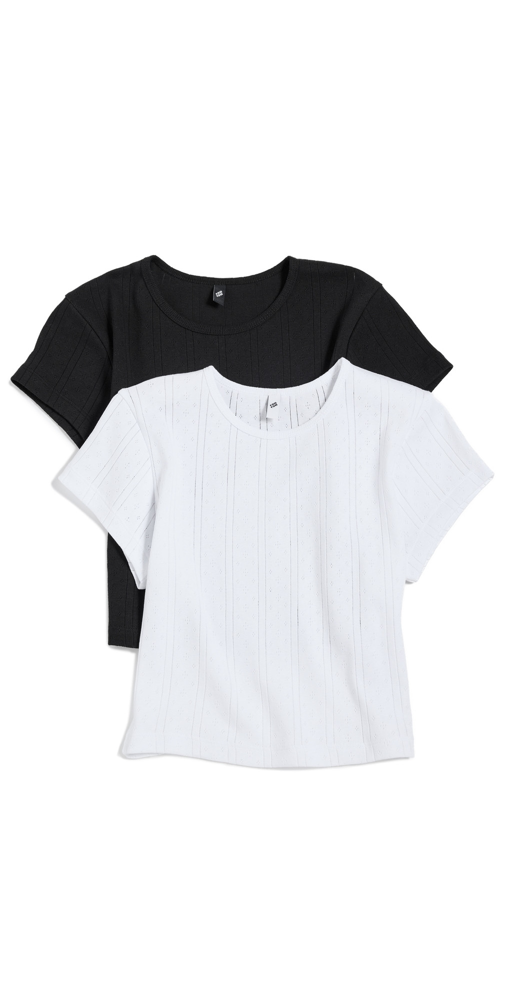 COUCOU The Baby Tee 2 Pack White/Black XS | Shopbop