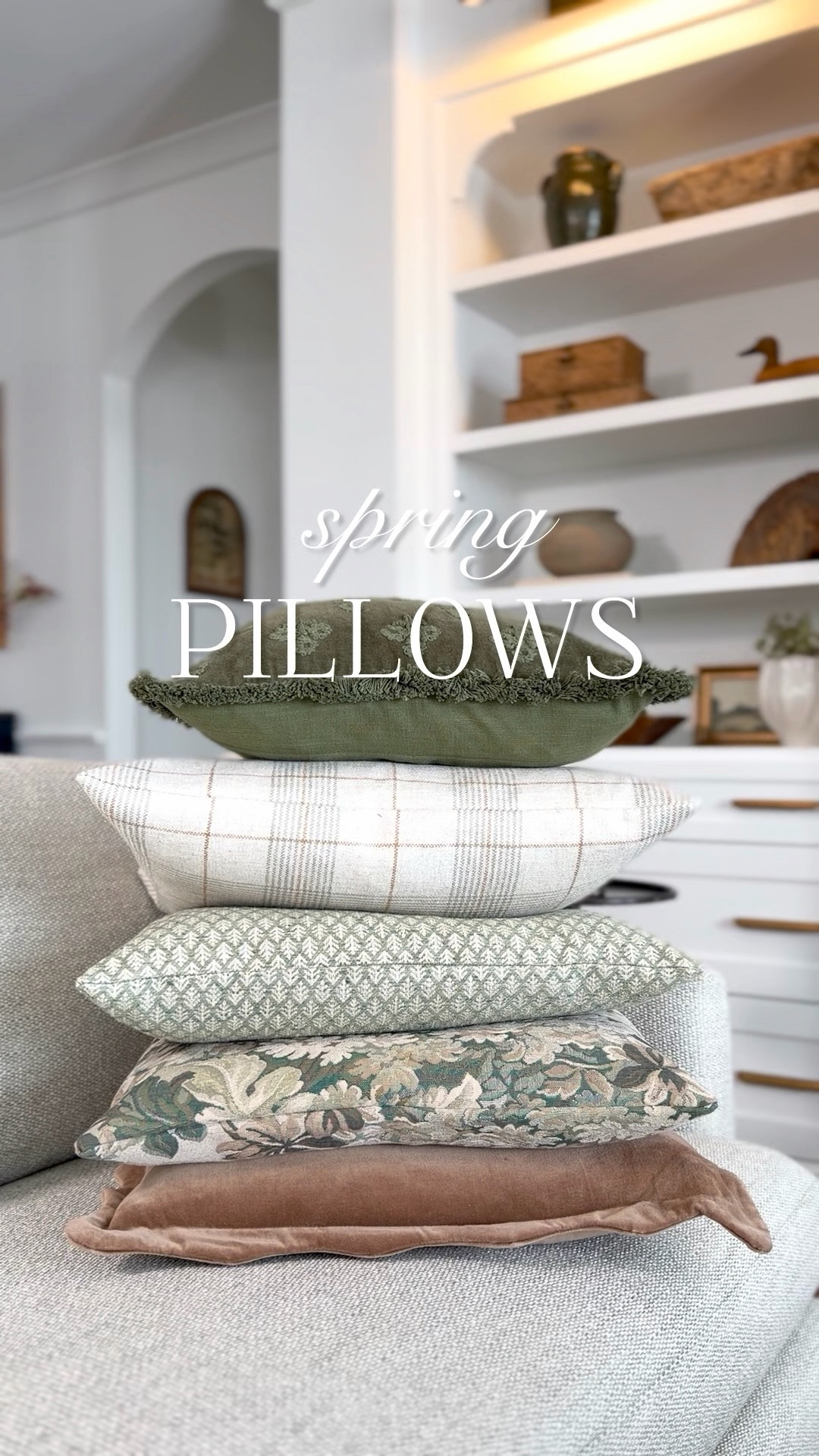 How pretty are these?! A pretty pillow makes me happy. My color palette for spring is warm browns, spring green and soft ivory. On my sofa, I like to use:

RIGHT SIDE—
Solid, plaid, accent solid 

LEFT SIDE —
Solid, large floral, accent color simple pattern


#LTKHome #LTKSeasonal #LTKSaleAlert