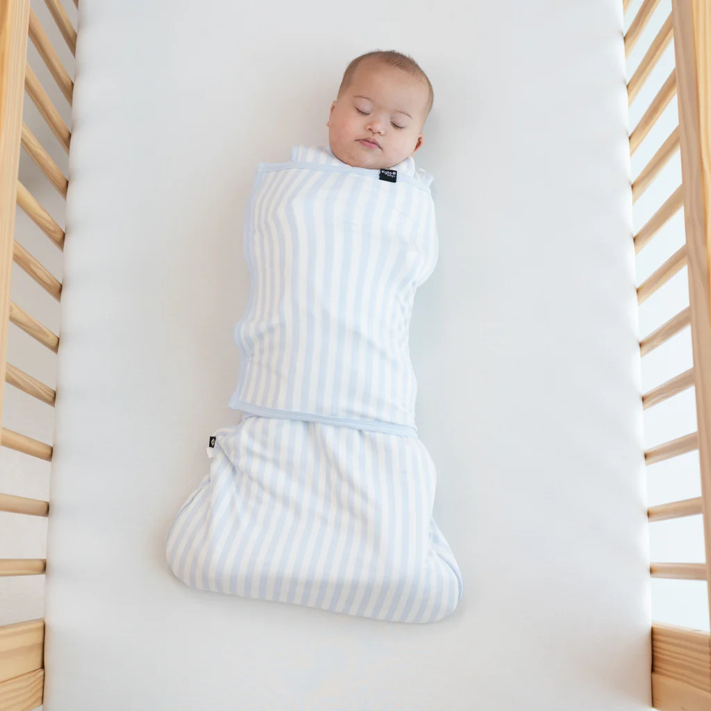 Sleep Bag Swaddler in Small Mist Stripe 1.0 | Kyte Baby