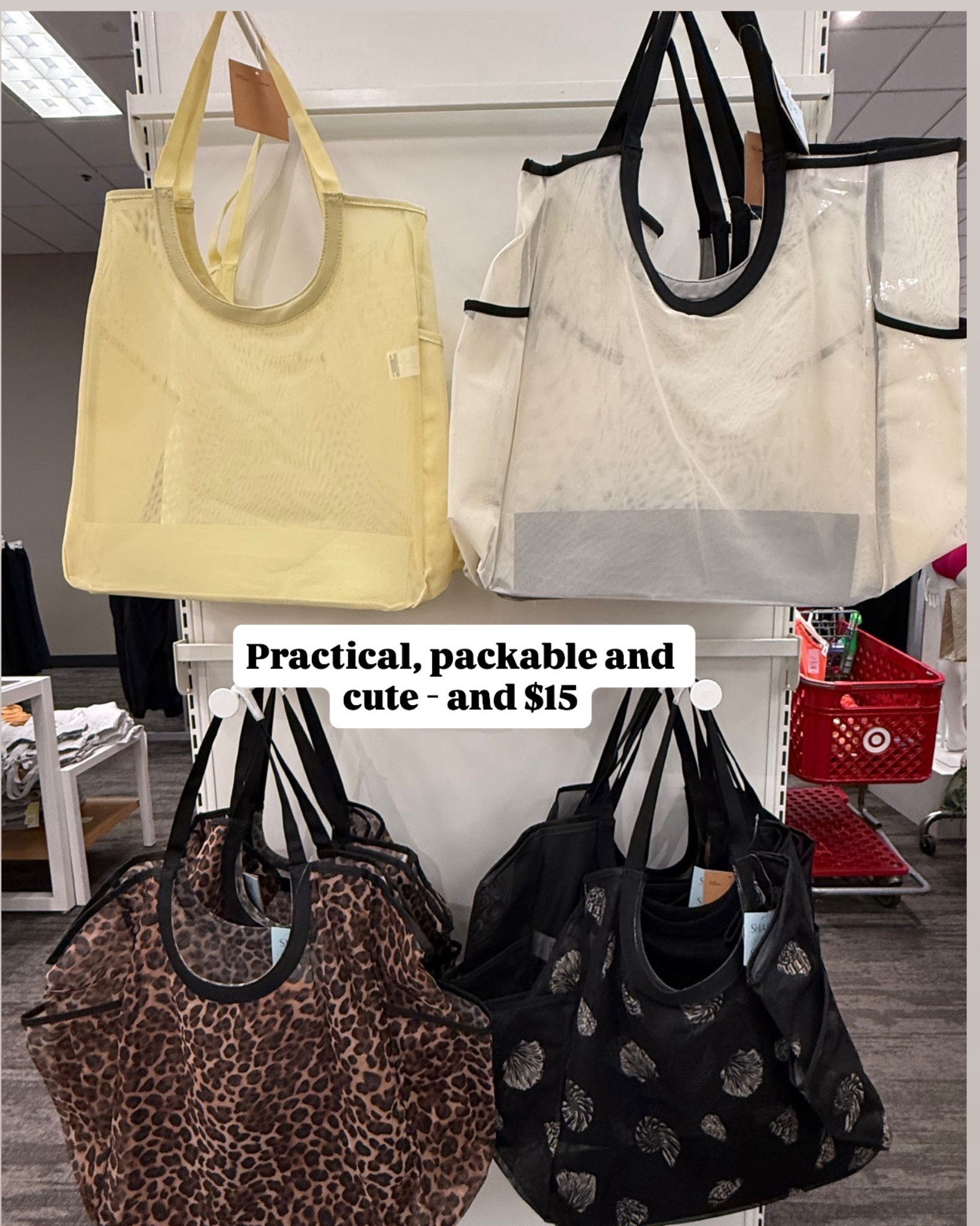 The kind of Target find I LOVE 🫶
These packable tote bags from Target are practical, lightweight, and actually cute—and only $15. Perfect for travel, pool days, groceries, kids’ stuff, or keeping one in your car for errands.

They fold down easily, hold a ton, and come in fun neutrals + prints that go with everything.

✨ Packable + lightweight
✨ Great everyday carryall
✨ Travel + mom-life approved
✨ Affordable Target find

#LTKTravel #LTKmomlife #LTKHome