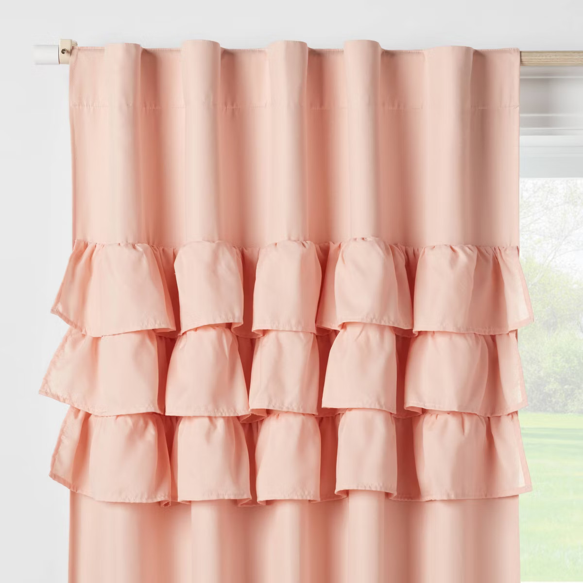 Ruffle Blackout Kids' Curtain Panel - Pillowfort™ | Target