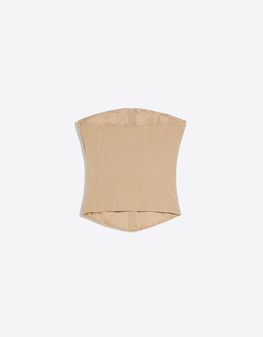 Corset bandeau top - Women | Bershka UK