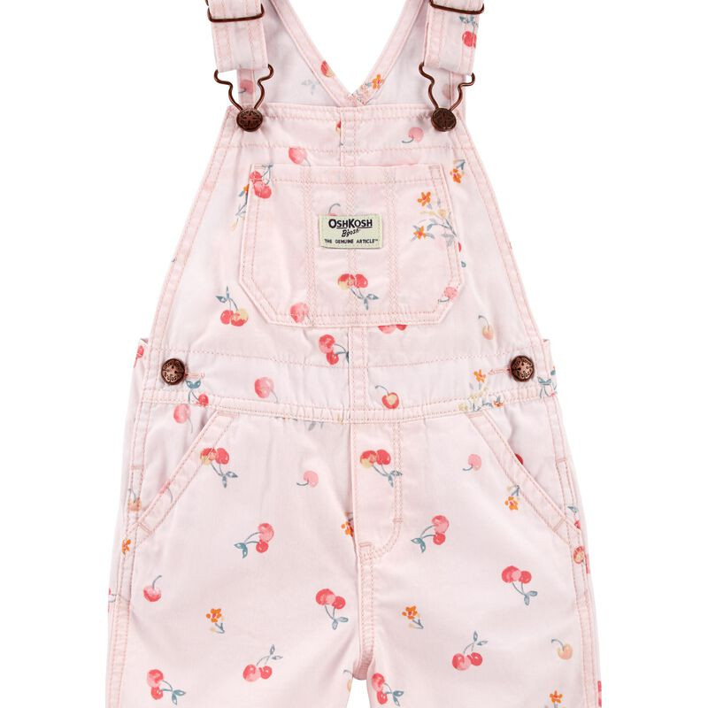 Toddler Cherry Print Canvas Shortall | Carter's