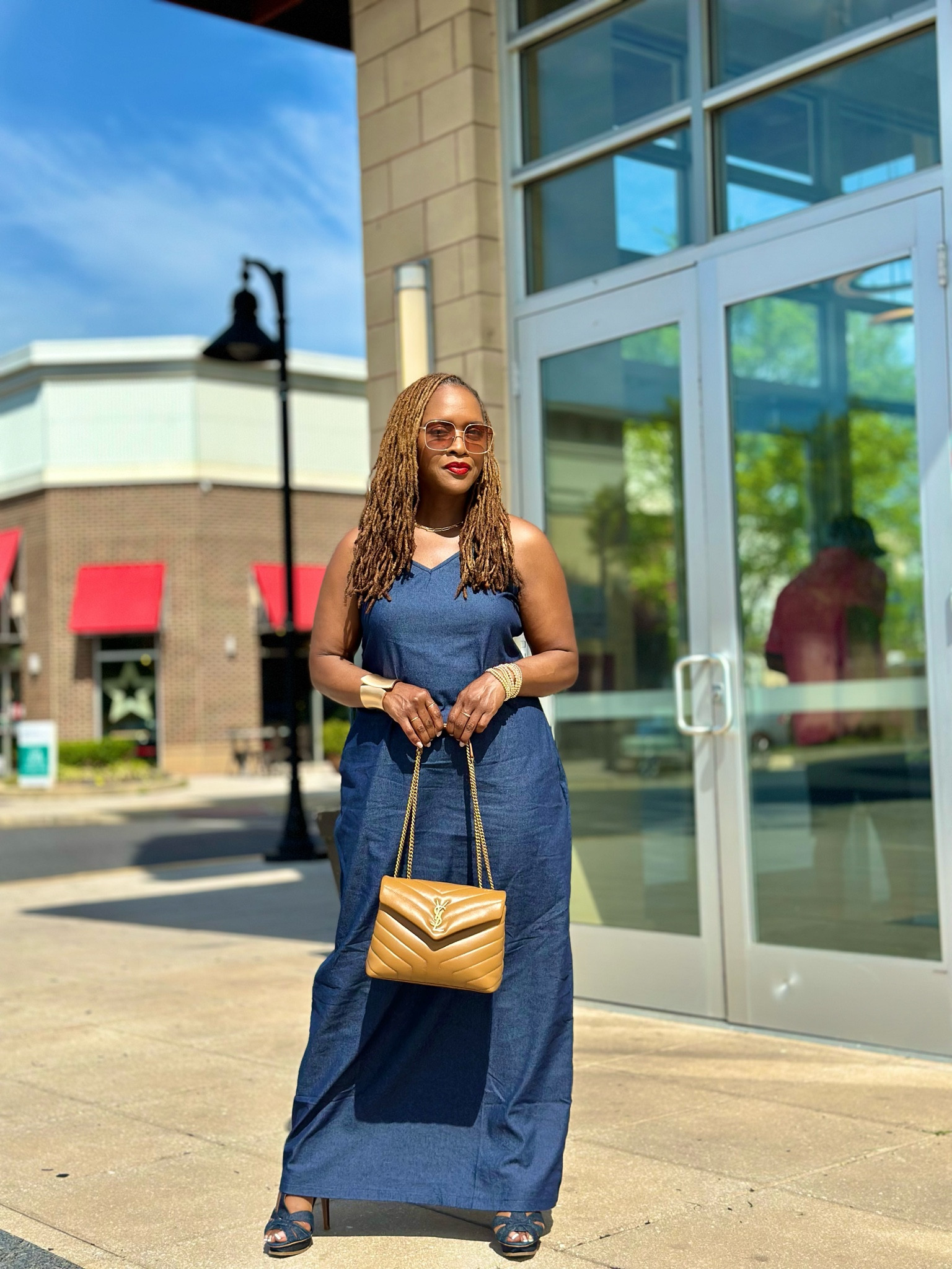Maxi denim dress and denim platform sandals for brunch !

#LTKcurves #LTKstyletip #LTKsalealert