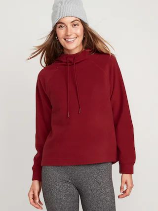 Microfleece Funnel-Neck Pullover Hoodie for Women | Old Navy (US)