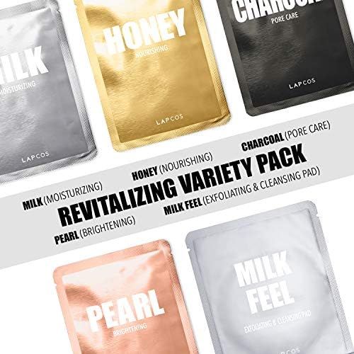 LAPCOS Revitalizing Variety Pack Sheet Masks, Daily Face Masks, Hydrate & Nourish Skin, Korean Sk... | Amazon (US)