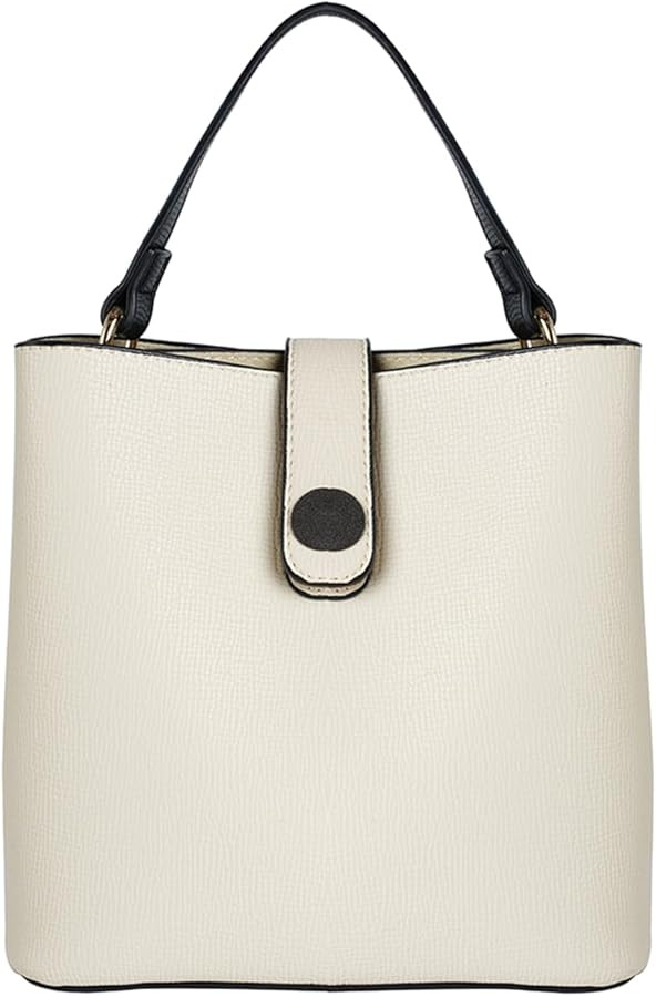 TIJN Tote Bag for Women, Mini Bucket Crossbody Top-Handle Vegan Leather Small Sized Retro Handbag... | Amazon (US)