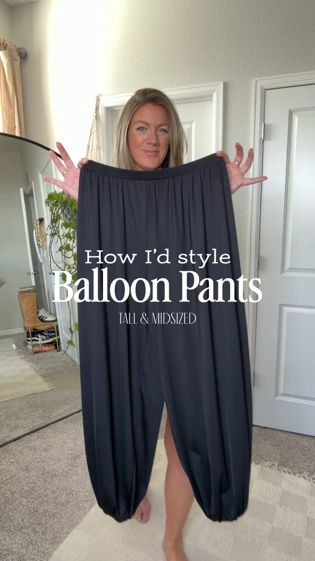 How I’d style balloon pants 
✨medium pants, could’ve done a large too, all tops are large except the white button up, sized up to XL for more oversized fit

#LTKTall #LTKOver40