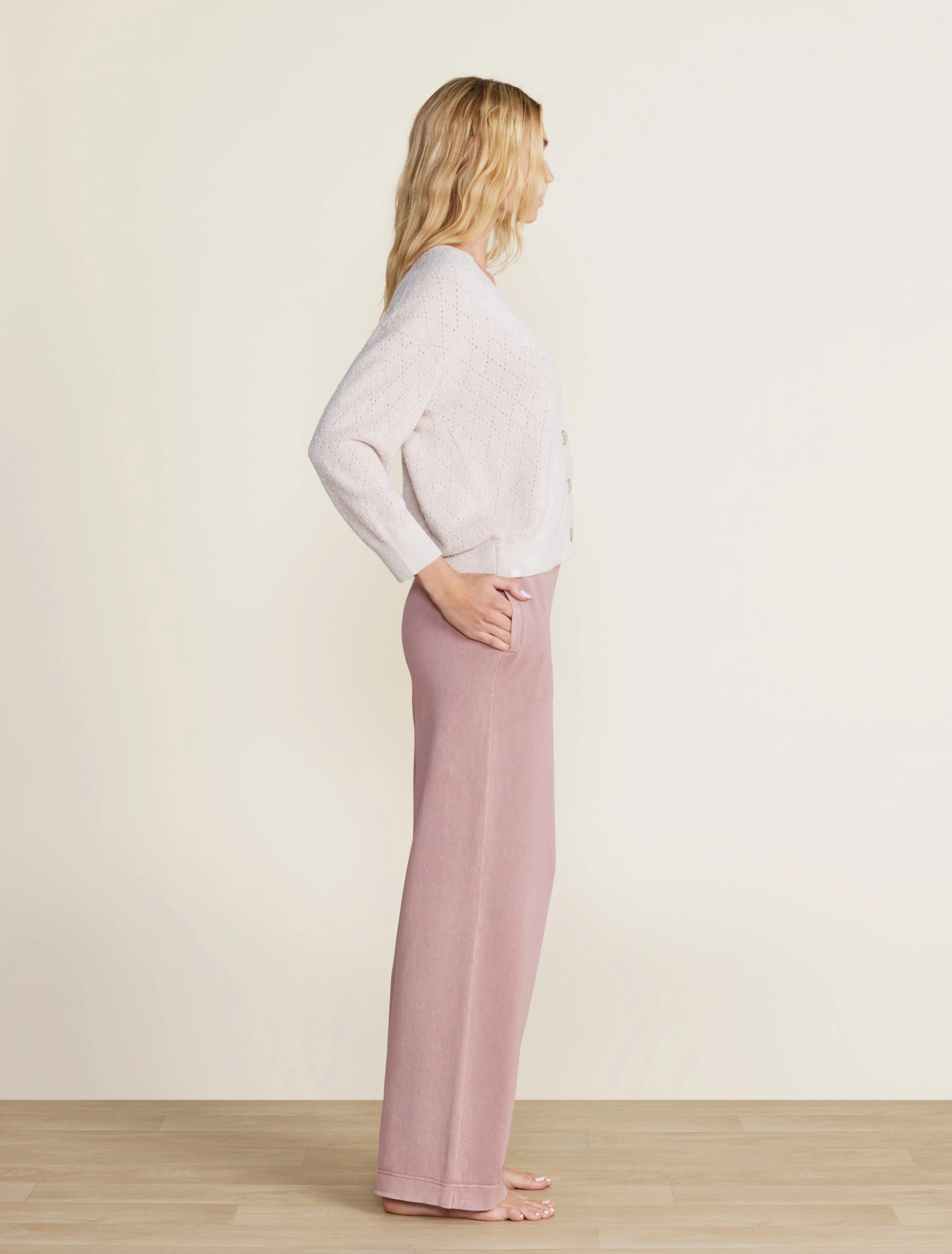 CozyChic Lite® Diamond Pointelle Cardigan | Barefoot Dreams