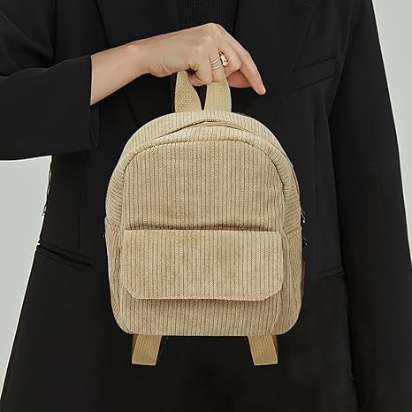 Mini Women's Backpacks, Corduroy Stylish Women Backpack for Dating, Traveling, Camping, Working, ... | Amazon (US)