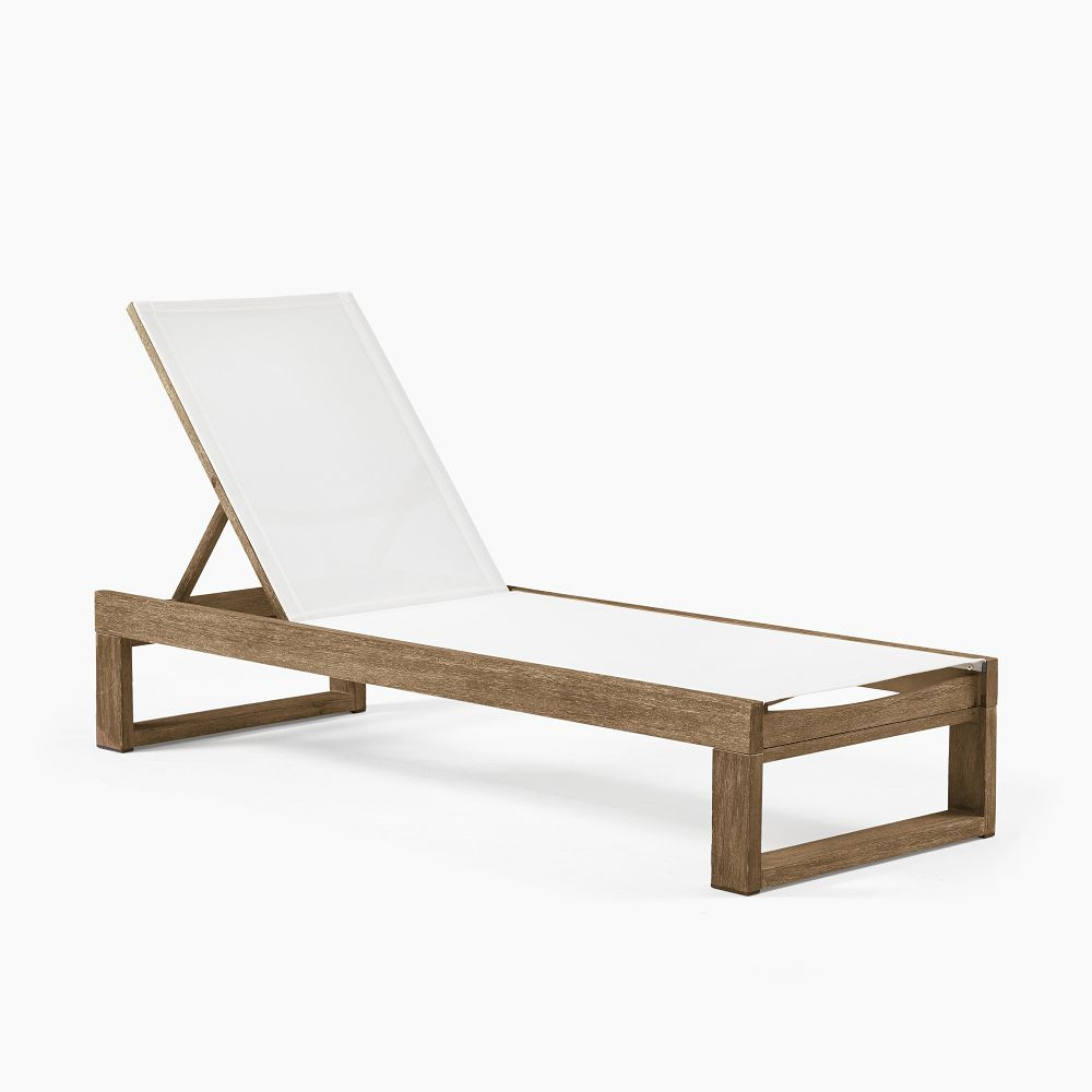 Portside Outdoor Textilene Chaise Lounge | West Elm (US)