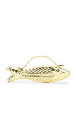 Vin. Fishy Top Handle Bag in Metallic Gold | FWRD 